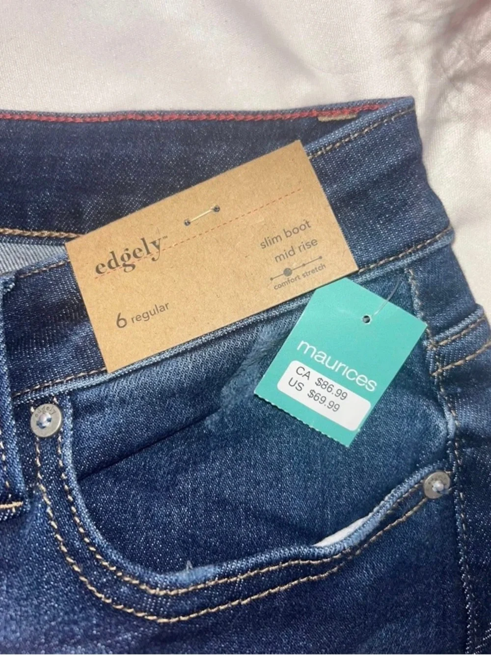 Maurices Dark Blue Skinny Distressed Jeans - Picture 2 of 2
